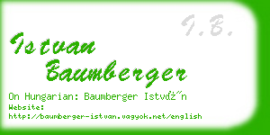 istvan baumberger business card